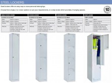 Steel Lockers Range And Specifications